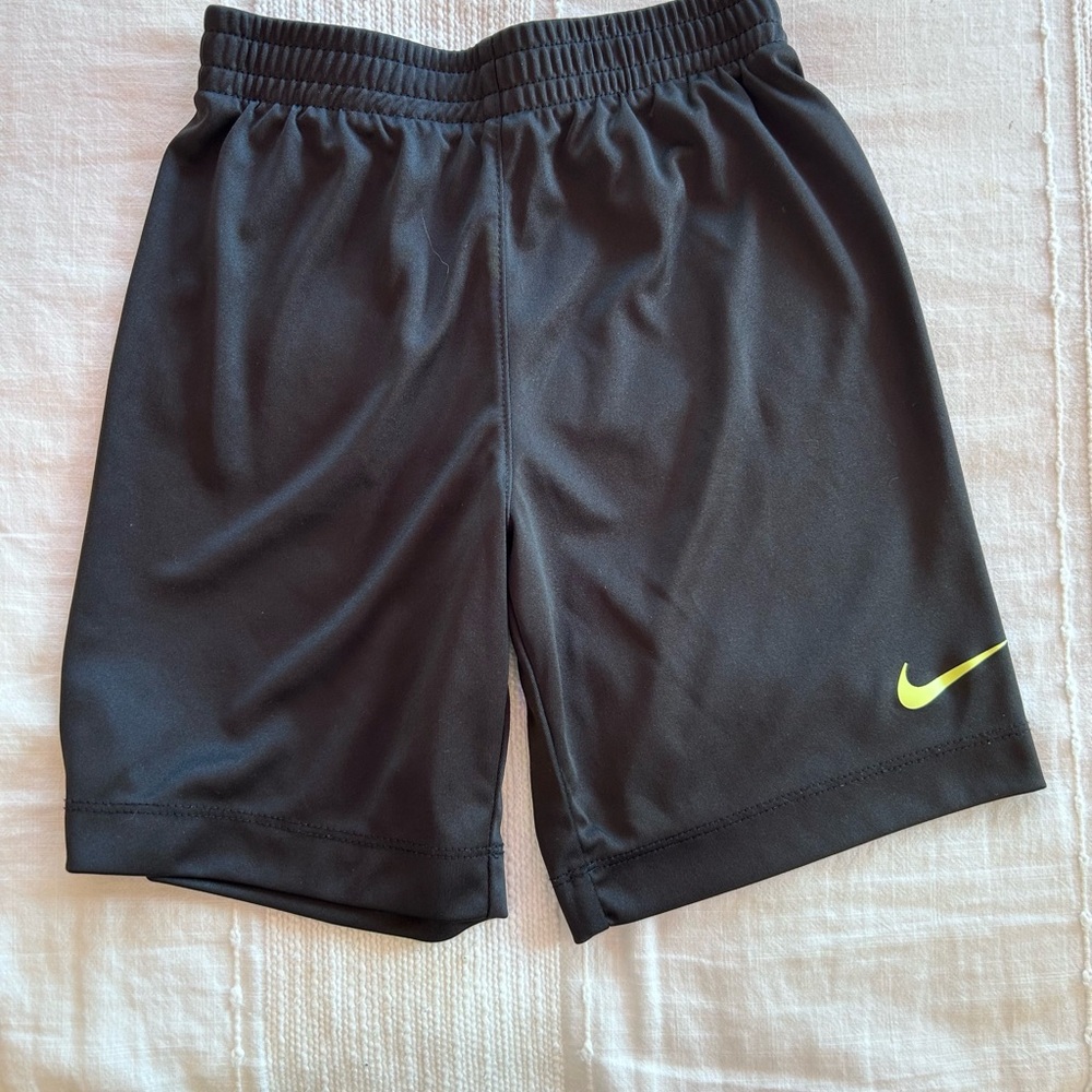 Nike Black Shorts with Neon Swoosh